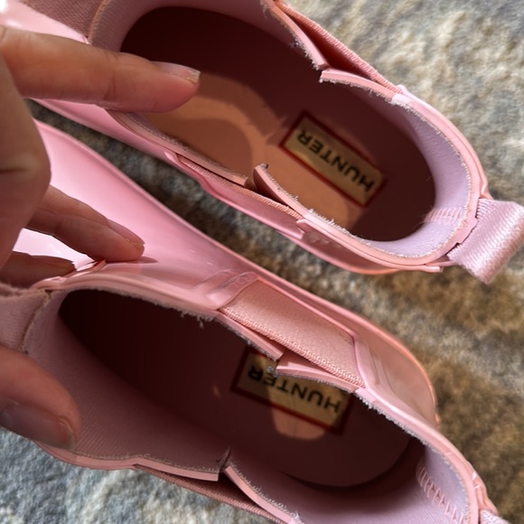 🎀HUNTER🎀 Pink Short Glossy Rain Boots 37 - Picture 4 of 9